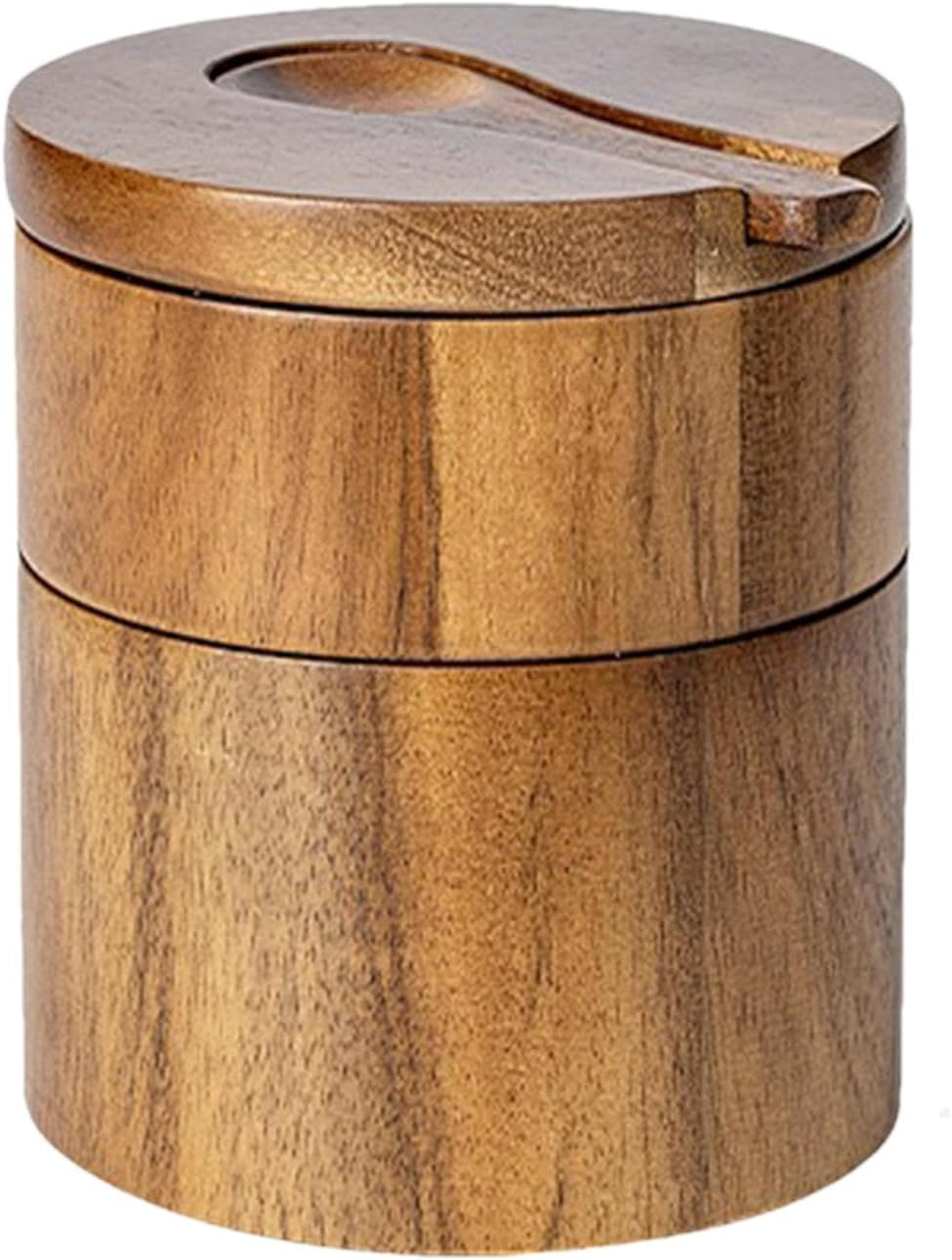 Salt Cellar | Sea Salt Container Box Built-In Spoon | Salt Cellar Bowl, Kitchen Salt Holder, round Salt Keeper for Pepper Seasoning Bath Salt Sea Salt image number 5