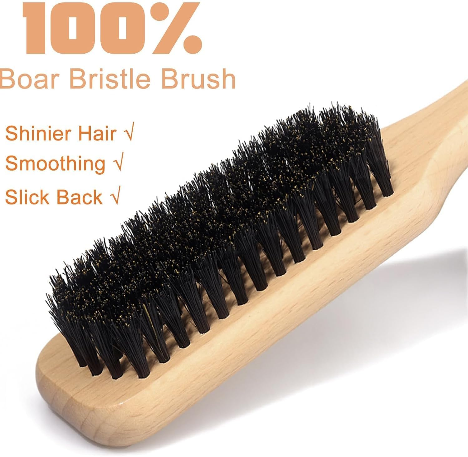 Hair Wax Stick for Flyaways Edge Control Slick, Boar Bristle Hair Brush - Styling Cream for Hair, Dance Recital Must-Have for Women Dancers image number 4