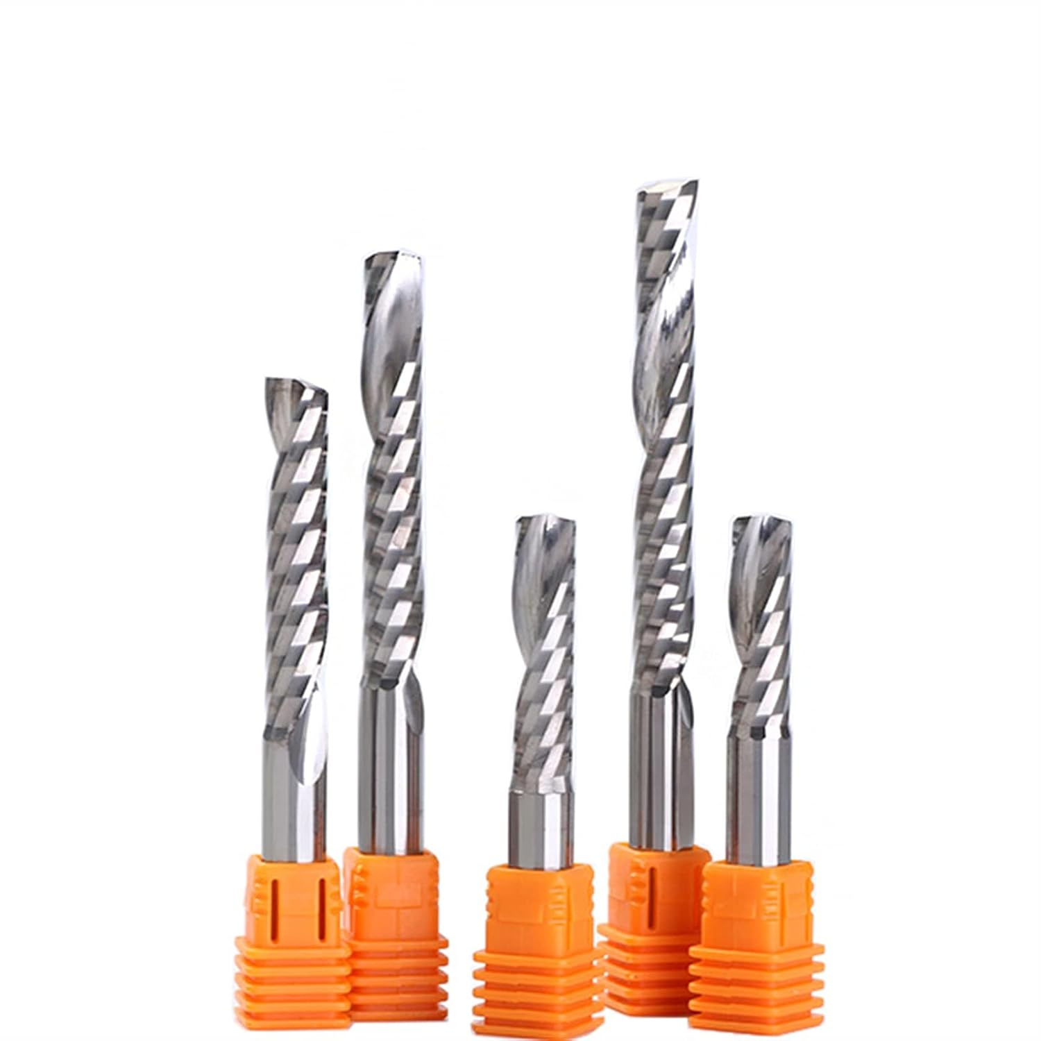 End Mill Cutter Kit 5Pcs Shank 4Mm 5Mm 6Mm 8Mm 1/8" Carbide CNC Router Bits One Single Flute End Mill Tools Milling Cutter CEL 17-62Mm Wood Rotary Drilling Tool Accessory (Size : 5Pcs 6X6X52) image number 2
