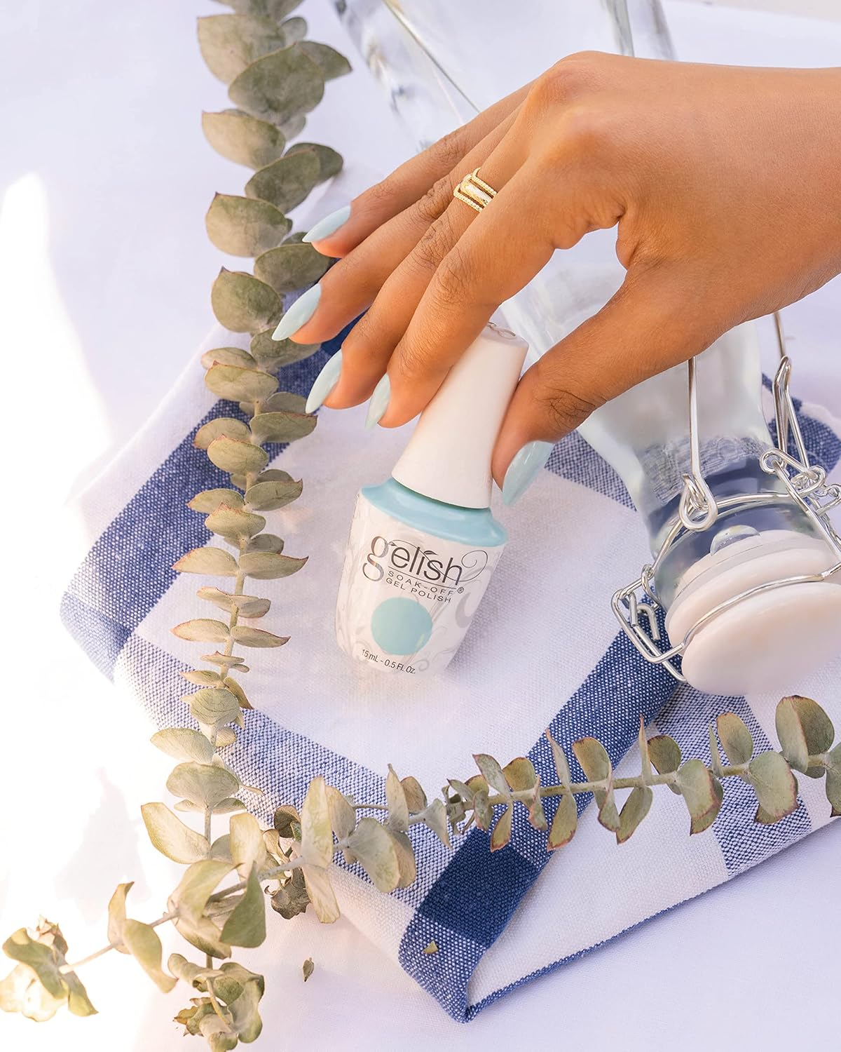 Gelish Professional Not so Prince Charming Soak-Off Gel Polish, Blue Creme, 15 Ml image number 6