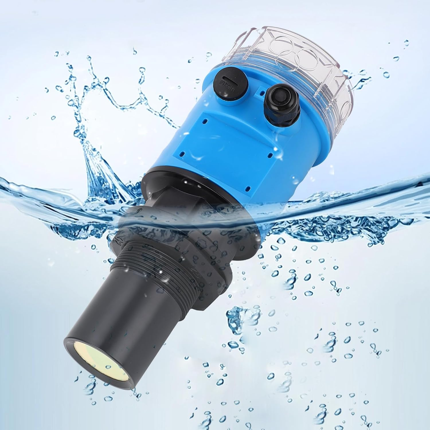 Ultrasonic Water Level Sensor, Water Tank Level Monitor,Led Display 4-20Ma Water Tank Depth Level Meter, Liquid Level Sensor with Digital Display,For Water and Wastewater image number 2