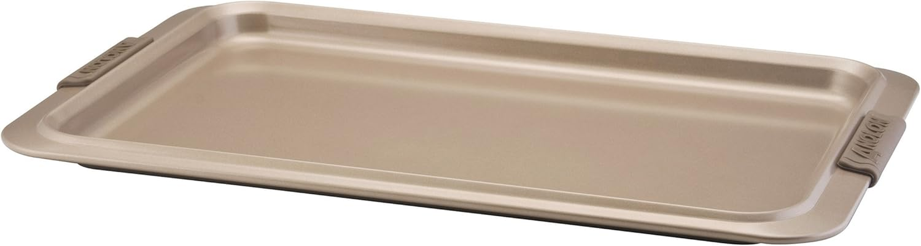 Anolon Advanced Bronze Nonstick Bakeware 10-Inch X 15-Inch Cookie Pan with Silicone Grips