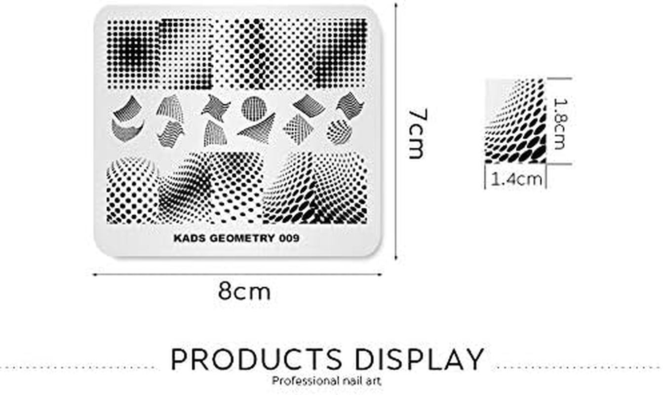 Nail Stamping Plate Fashion Geometry Dots Abstract Spots Points Theme Multi-Pattern Stamp Print Image Stamp Template Nail Art for Nail Design image number 2