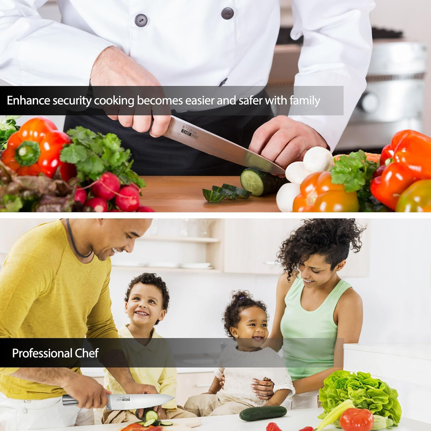 Knife Set, Kitchen Knives 5 Piece Sets for Chef Dishwasher Safe Steel Stainless Cooking (5 Piece) image number 1