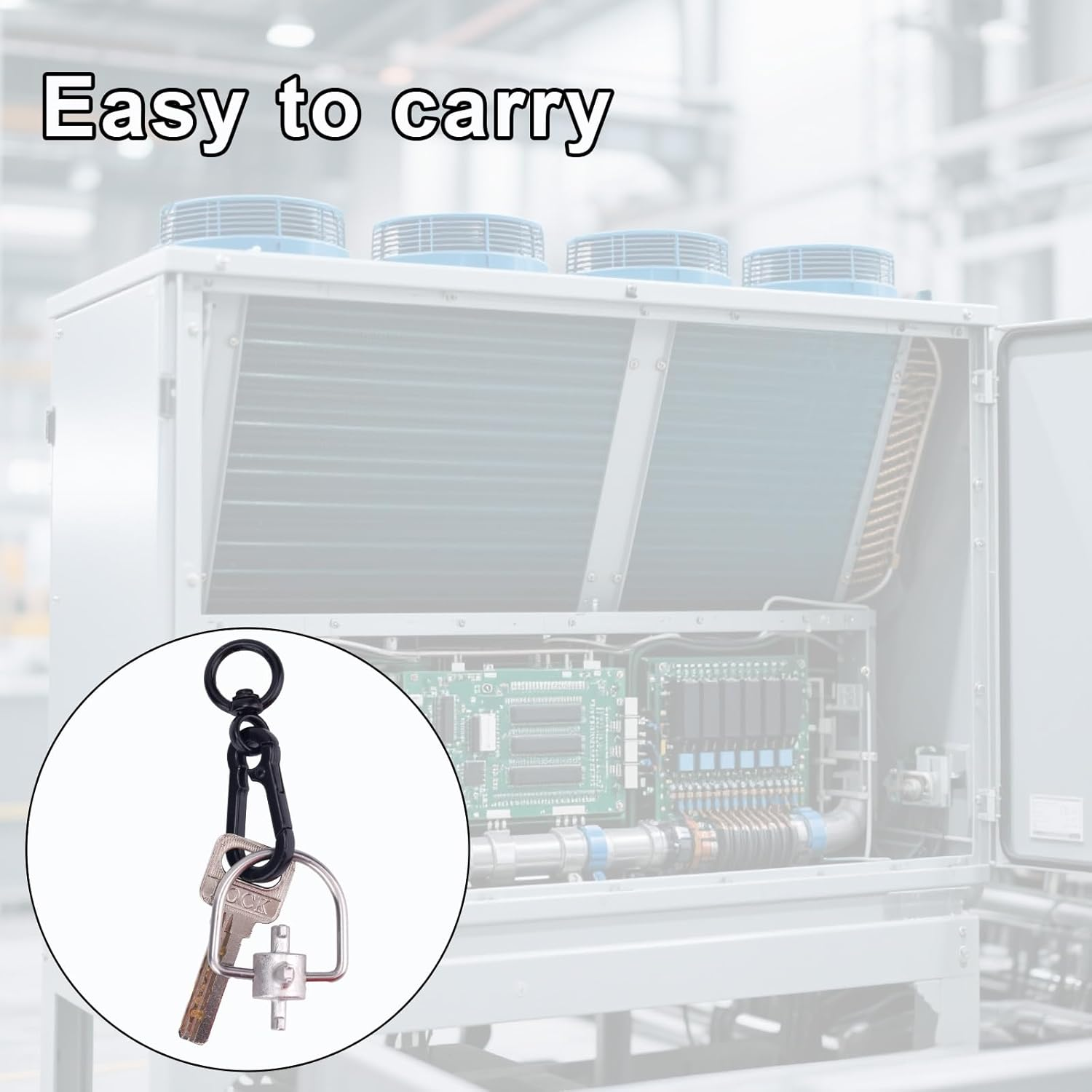 4Pcs HVAC Key Tool for 410A and R22 Refrigerants, Locking Cap Key Multi-Function Triple Keys Tool Installation & Removal Tamper-Resistant Hand Tools for Air Refrigeration & Equipment Repair image number 6