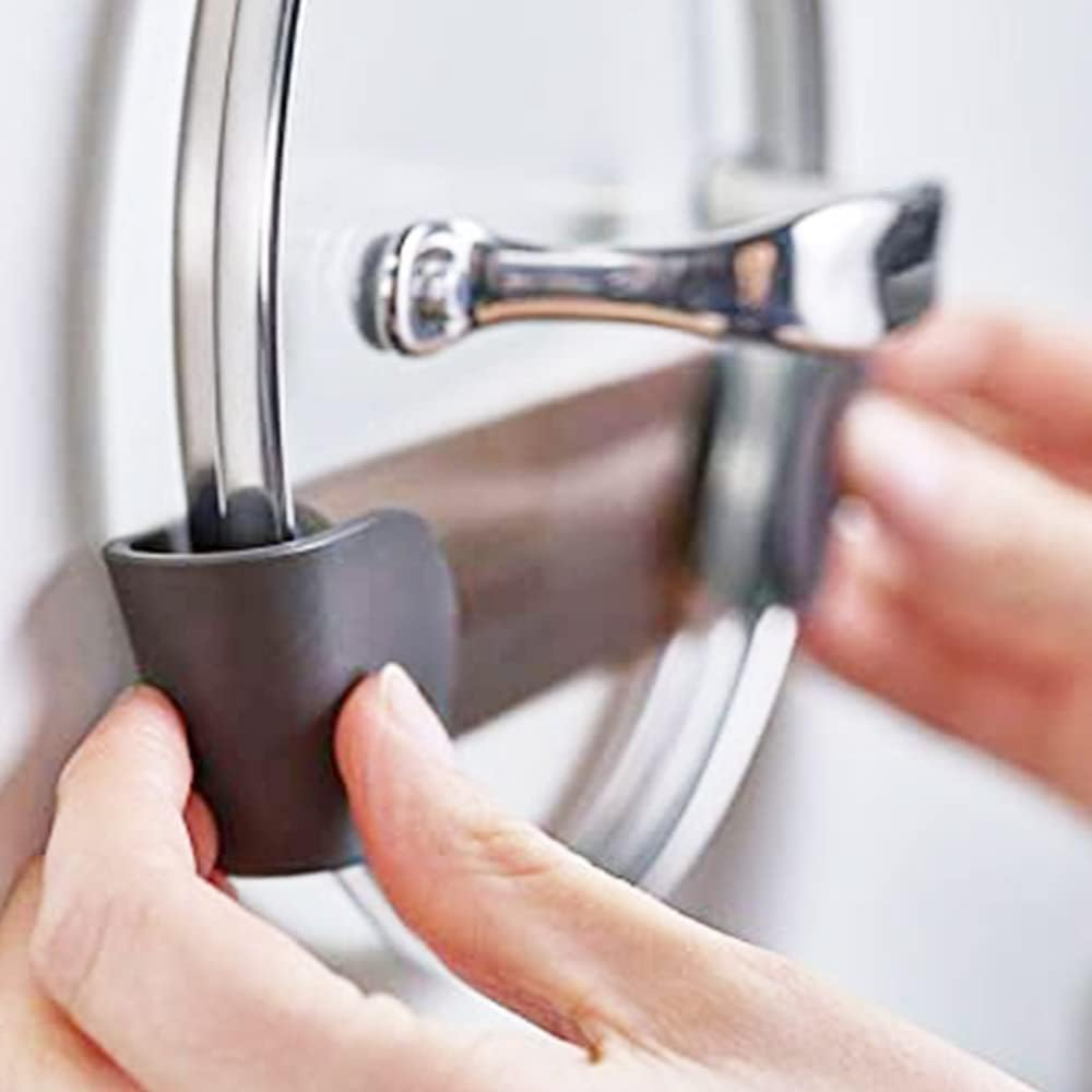 Tooloflife Pot Lid Racks Wall Mount Pan Lid Holder Punch-Free Black Pot Lid Storage Organizer Hanging Pan Cover Organizer Plastic Cutting Board Storage for Home Kitchen(4Pack) image number 3