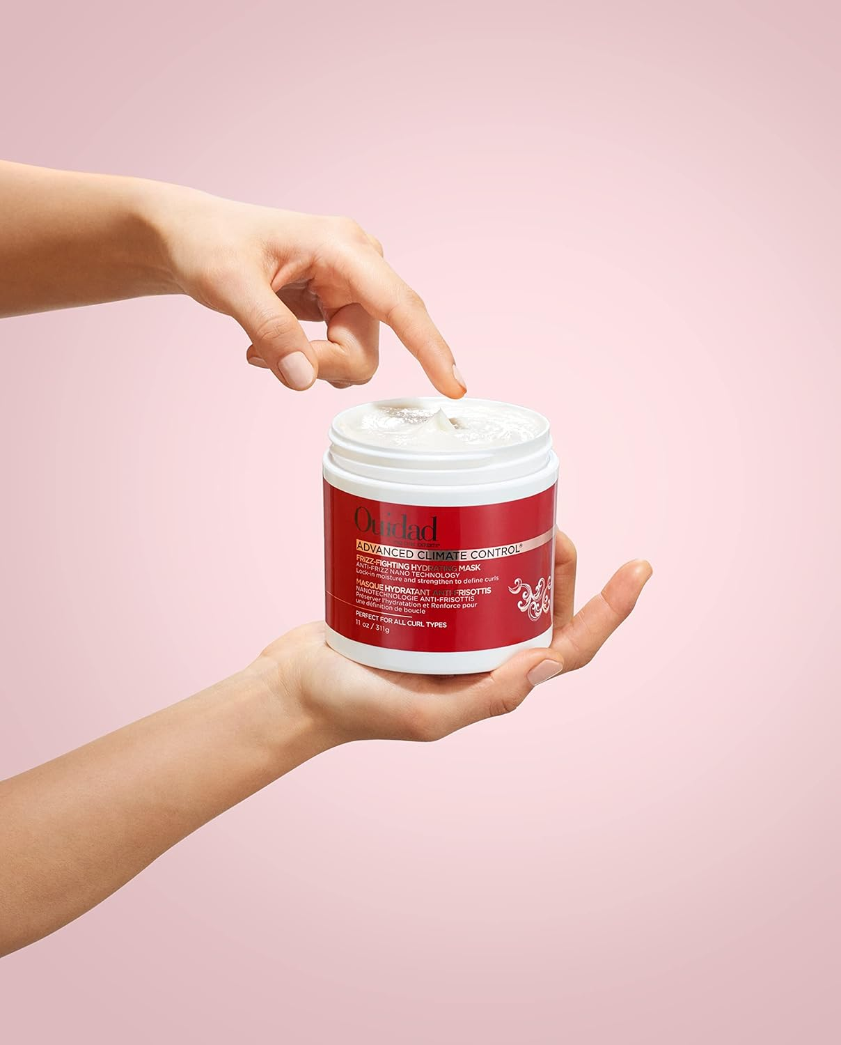 Ouidad Advanced Climate Control Hair Mask - 11 Oz, Frizz Control Curly Hair Mask with Vitamin C & Castor Oil, Anti-Frizz Nano Technology, Helps Repair, Nourish and Hydrate Curls, for All Curl Types image number 4