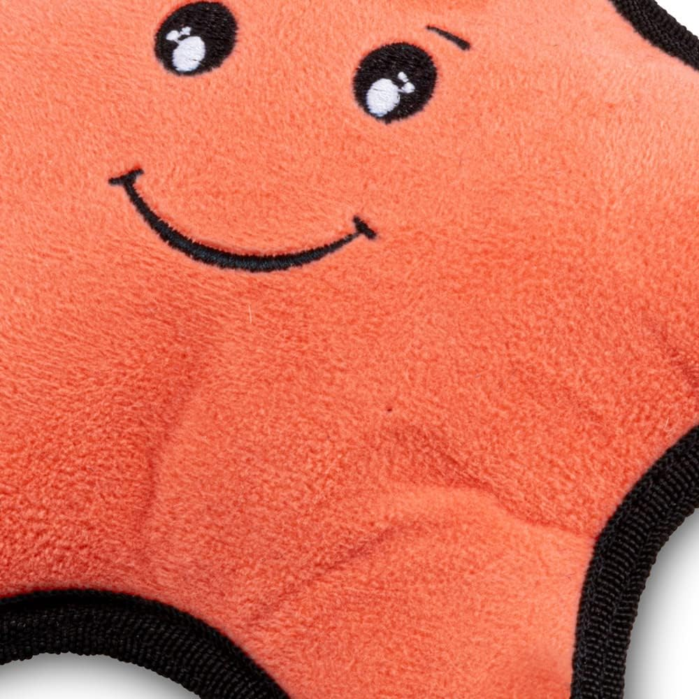 Beco Post Consumer Recycled Plastic Rough and Tough Starfish Dog and Cat Toy Orange Large image number 1
