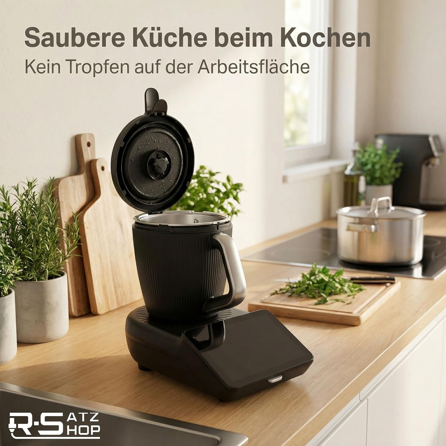 R-Satz Shop Lid Holder Compatible with Thermomix TM7 Practical Pack of 2 Holder for Mixer Lid Clean and Space-Saving Accessories for Storage (2) image number 3