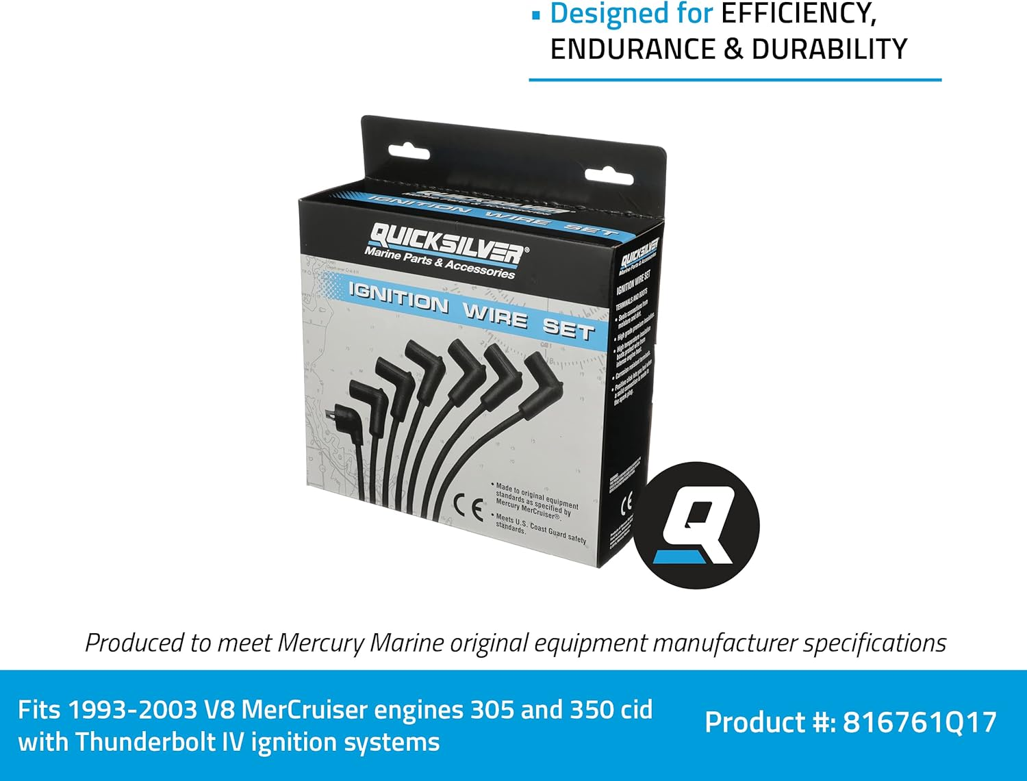 Quicksilver 816761Q17 Spark Plug Wire Kit image number 1