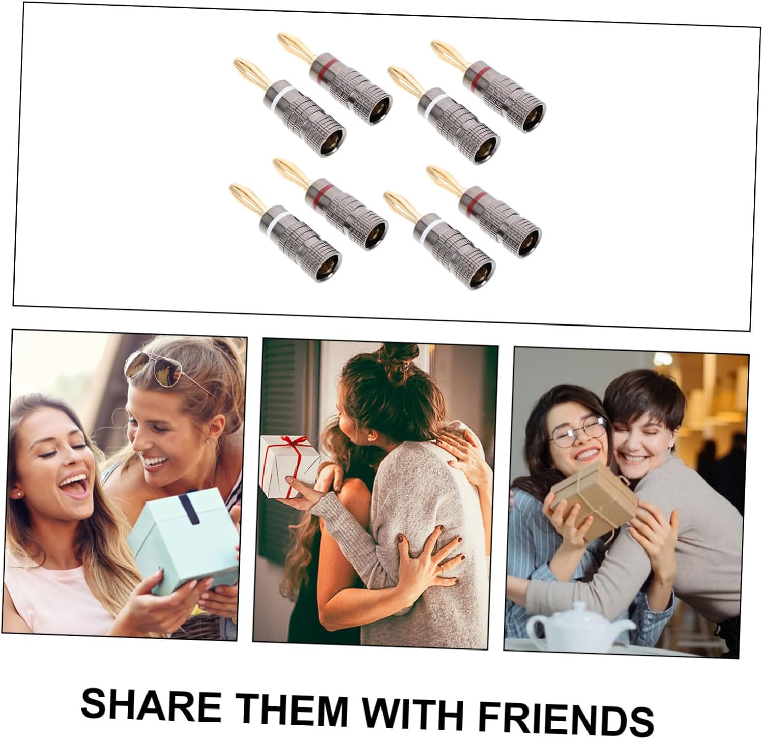 CHICAMPERA 10Pcs Copper Banana Plugs Speaker Wire Connectors Audio Jack for Hi-Fi Audio Systems Home Theater Sound Setup image number 5