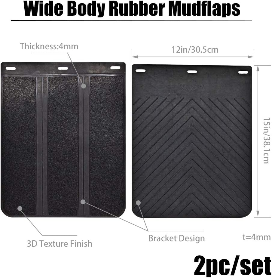 Rubber Mud Flaps Mudflap Mudguards Splash Guards Pair Truck Ute Trailer 381X305Mm (15"X12") 4Wd CARAVAN TIPPER DOG TRUCK Commercial Vehicles Dump Truck Semi Truck image number 4