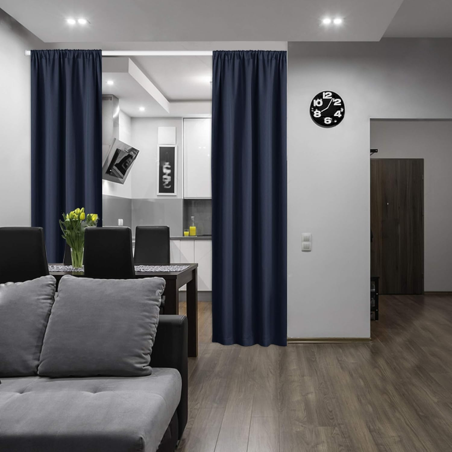 Zenna Home Adjustable Curtain Tension Rod, No Drill Expandable Tension Window Rod, Easy Installation, Rental Friendly, 28-66 Inches, White image number 6