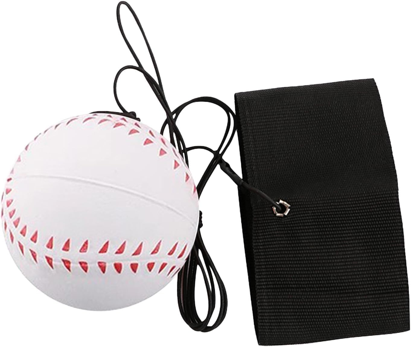 White Rubber Rebound Bouncy Wristband Balls,2.36 Inch Sports Wrist Balls on a String,Wrist Motion Return Ball on Elastic String for Wrist Exercise or Play,Ball Pits and Accessories(Tennis, Baseball)