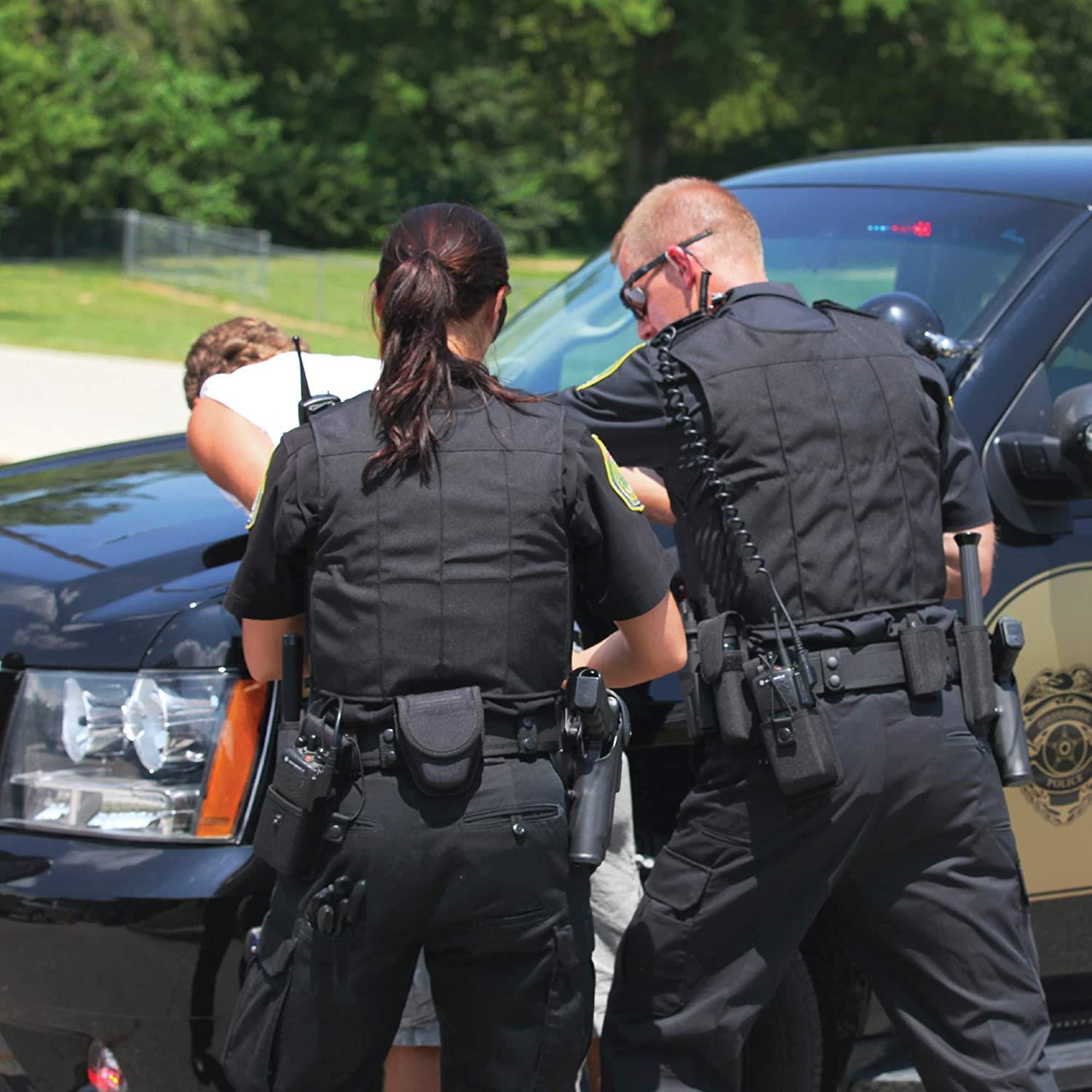 Bianchi 7960 BSK Black Sam Browne Belt with Chrome Buckle image number 2