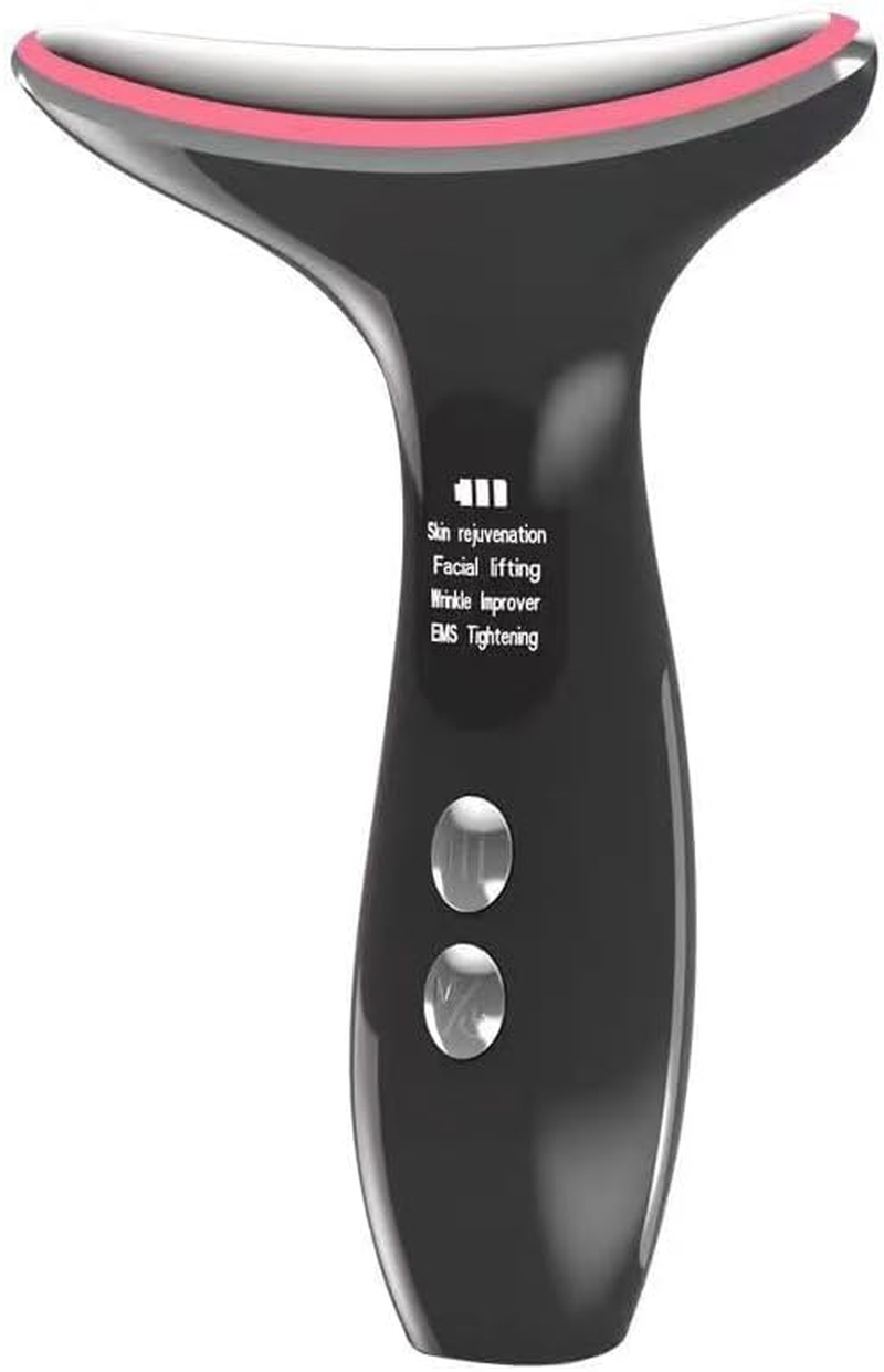 Face Massager for Neck Face, 3 Intensities, 4 Modes Face Firming Device for Neck Face, Portable Neck Face Lifting Device for Lifts and Tightens Skin, Firm Smooth, Black image number 3
