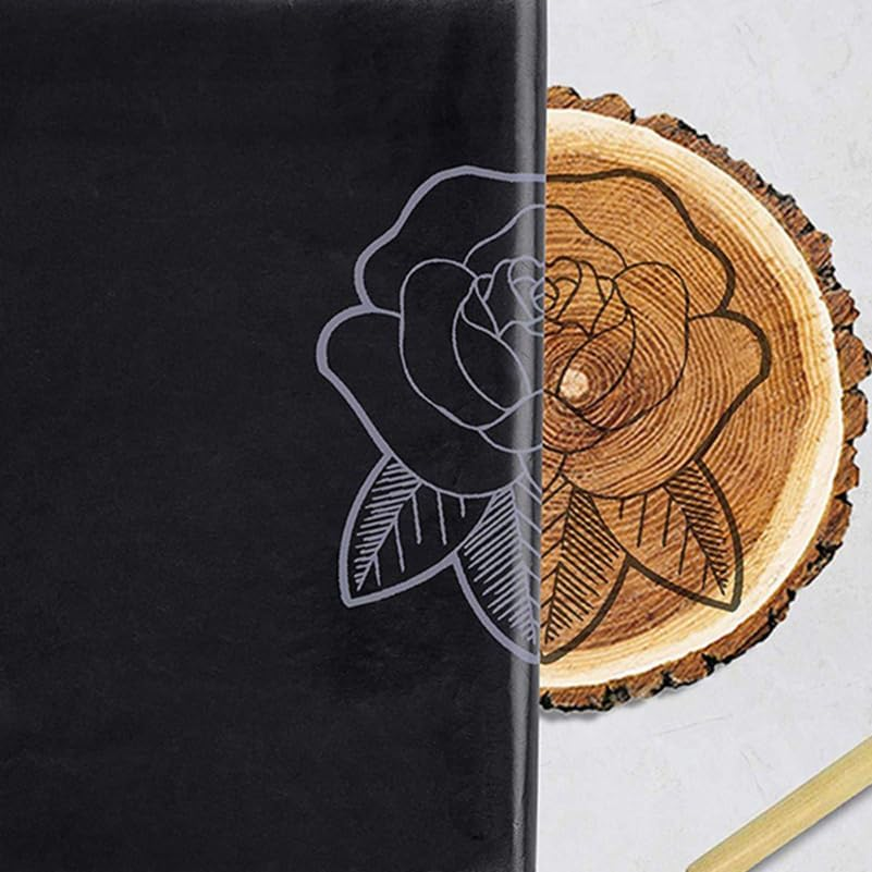 TEHAUX 50 Sheets Black Carbon Transfer Paper, Single-Side Graphite Tracing Paper for Clear Copying and Drawing, A4 Size image number 4