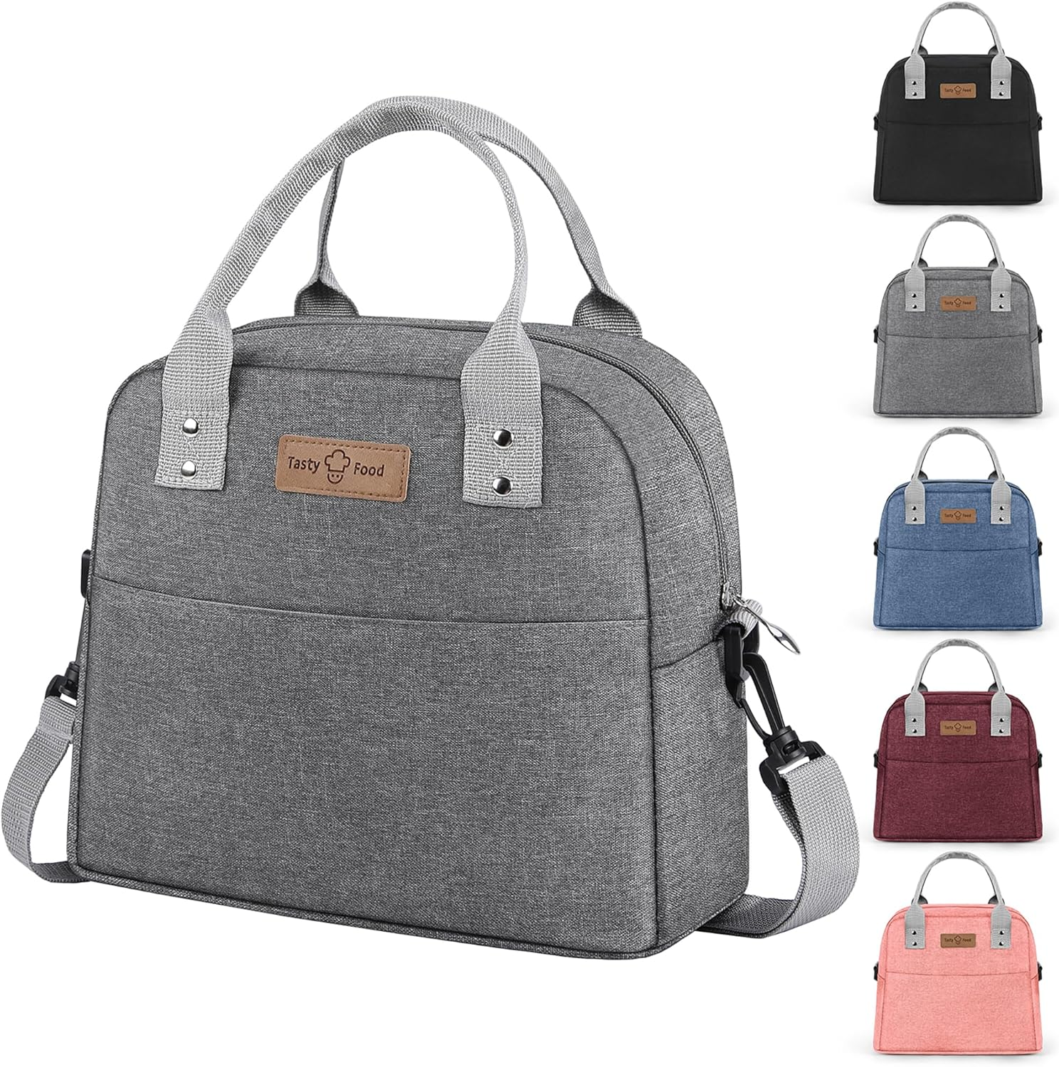 Lunch Bag Insulated Lunch Tote Bag with Adjustable Strap Reusable Lunch Box for Women/Men/Kids Leakproof Lunch Bags Portable Thermal Cooler Bag for Work School Picnic, Blue