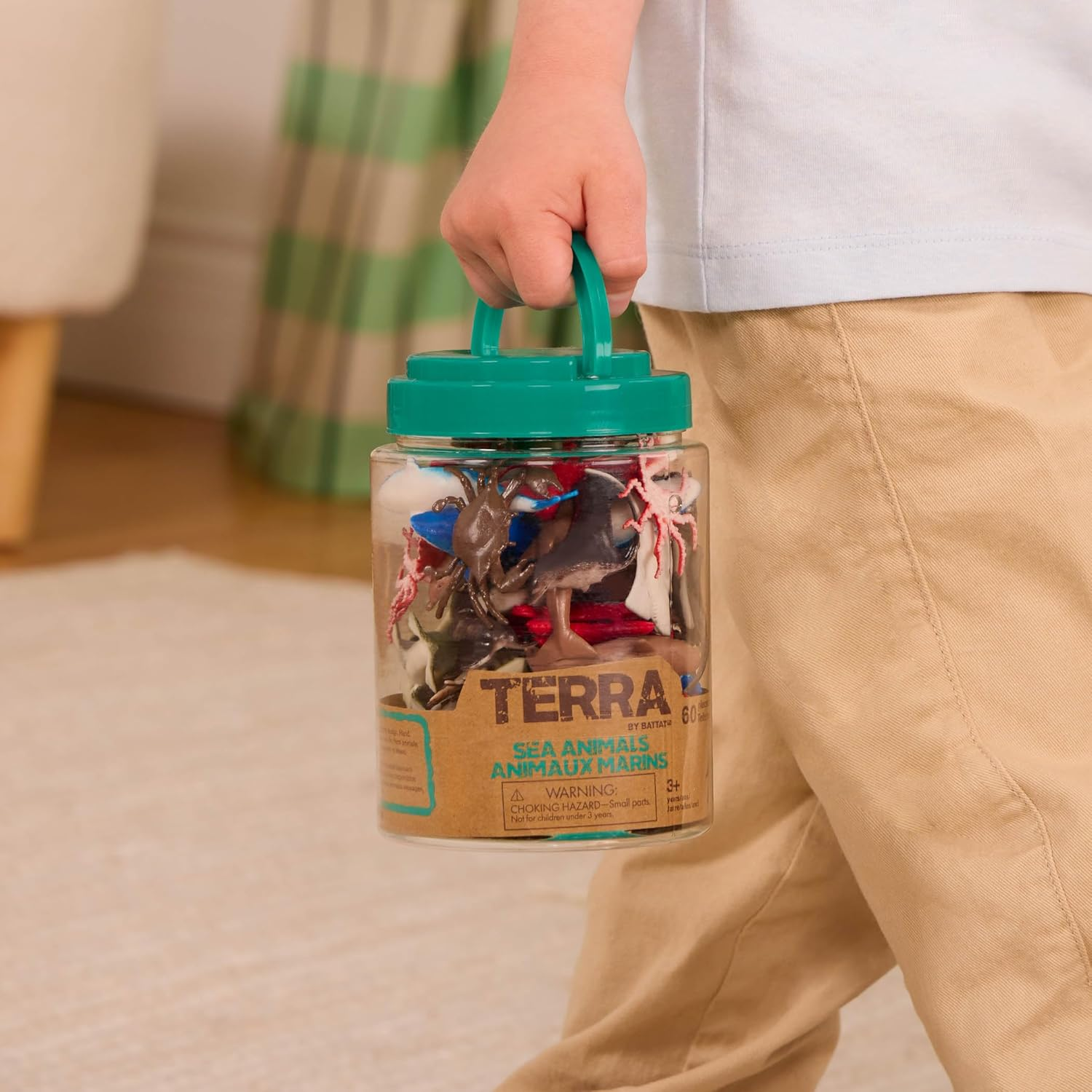 Battat AN6002Z Terra Sea Animals in Tube Action Figure Set,3.5" image number 5