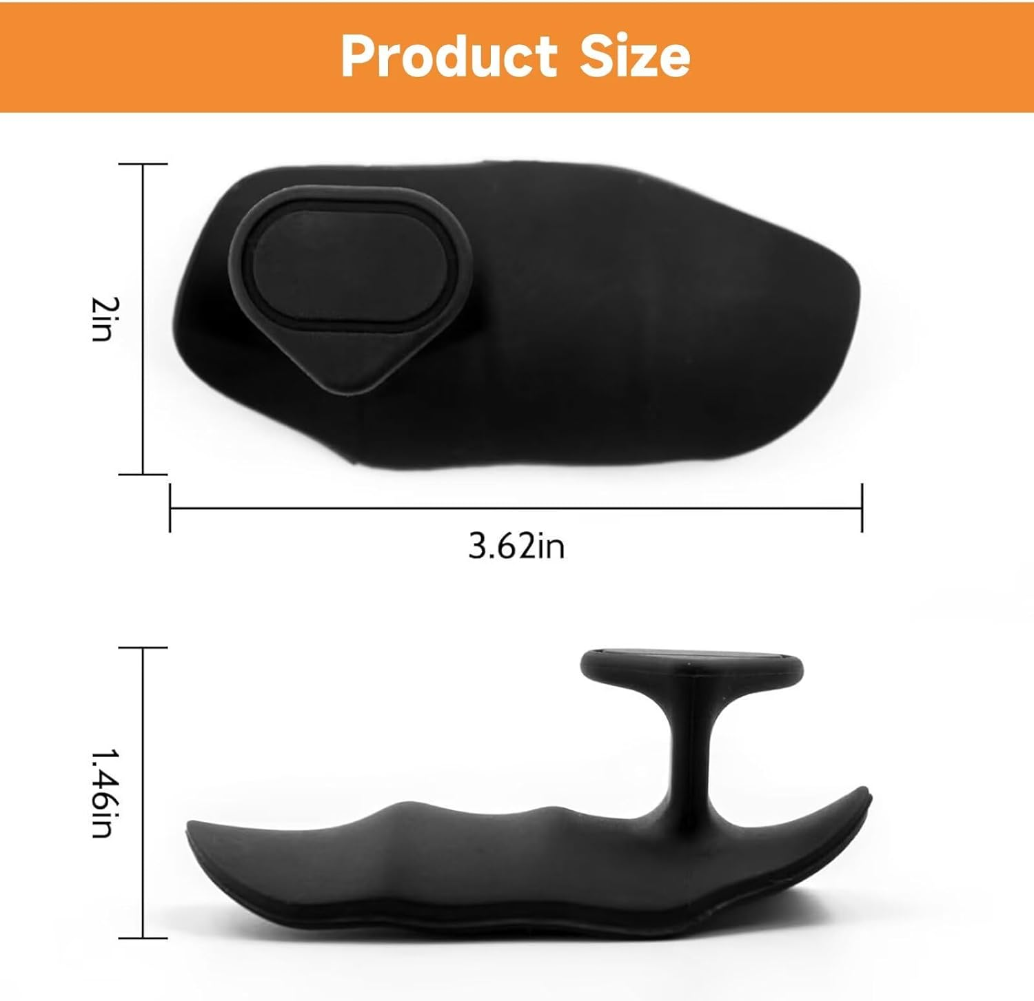 ZVCXOE Fitness Grip Hand Protection Rubber Non-Slip and Sweat-Proof Holder Palm Handgrip Fingerless Grip Pull-Up Grip Suitable for Fitness Exercise Weightlifting Dumbbells Sports Bodybuilding Black image number 5