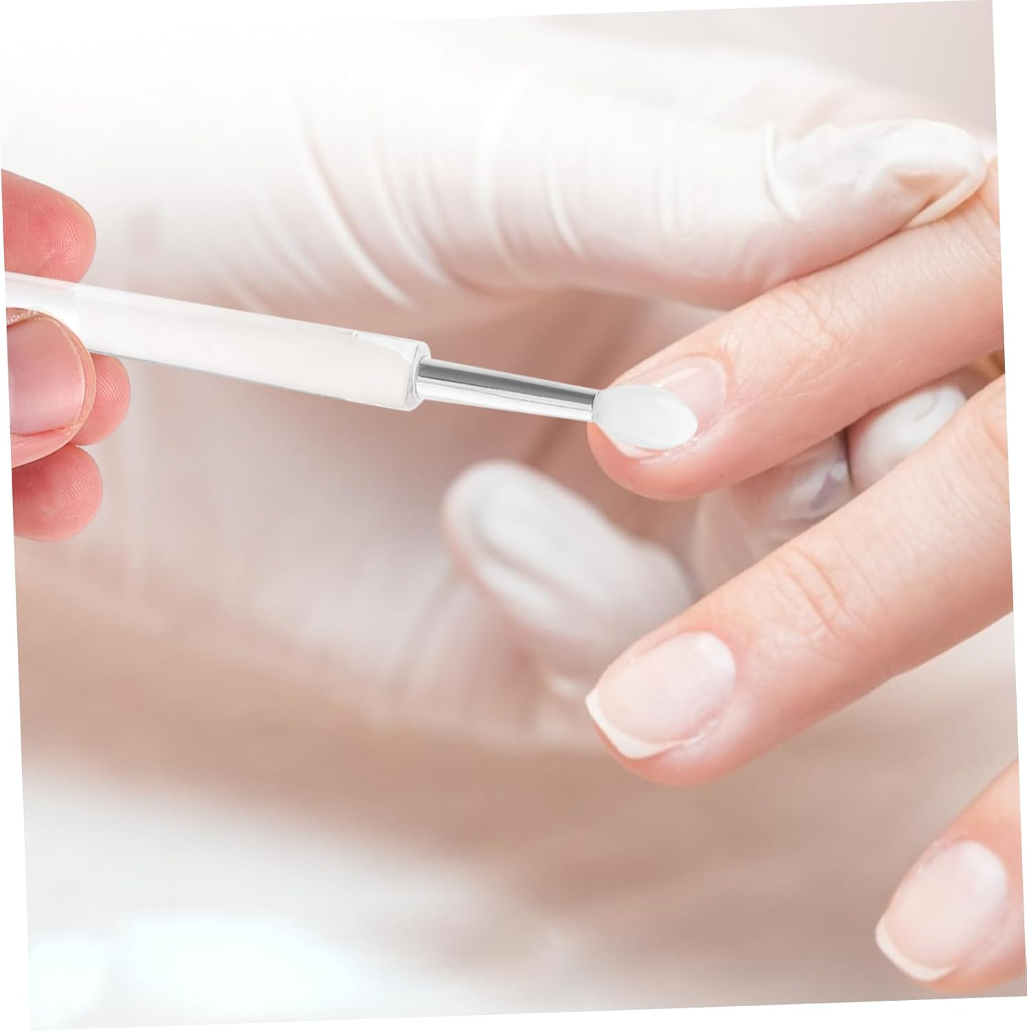 WRITWAA 20Pcs Nail Brush Nail Brush Makeup Tool for Powder Application Chrome Applicator image number 4