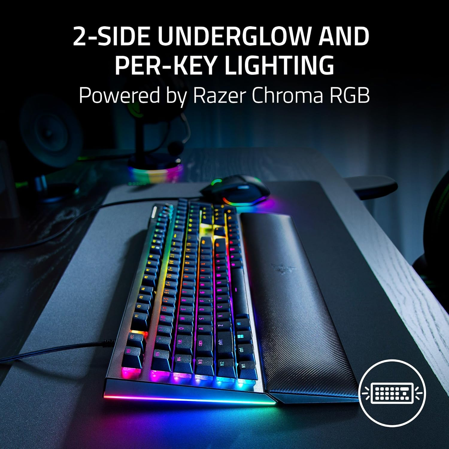 Razer Blackwidow V4 - Mechanical Gaming Keyboard with Razer Chroma&trade; RGB - Razer Yellow Mechanical Switches - Black