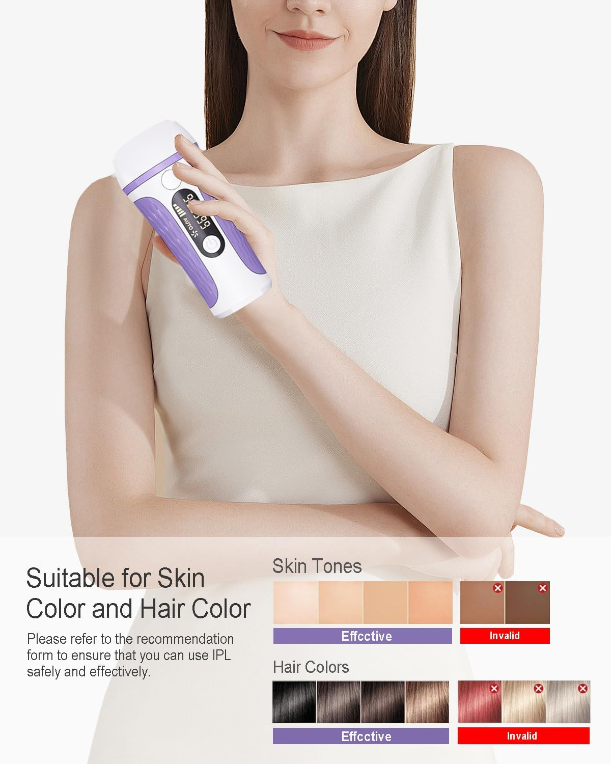 IPL Laser Hair Removal Device Permanent for Women & Men, 999,999 Flashes Safe Effective Lasting Hair Remover, Alternative to Salon, for Face Arms Armpit Legs Bikini Area Whole Body Home Treatment image number 1