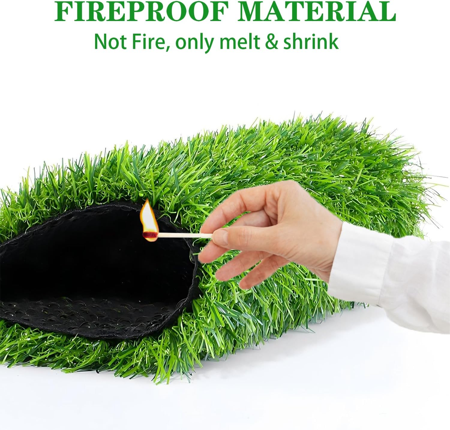 WUTUSENT 120X80Cm 30Mm Artificial Grass, 3Cm Thickness Professional Dog Grass Mat, Potty Training Rug and Replacement Turf Outdoor Rug Patio Lawn Decoration, Easy to Clean with Drainage Holes image number 6