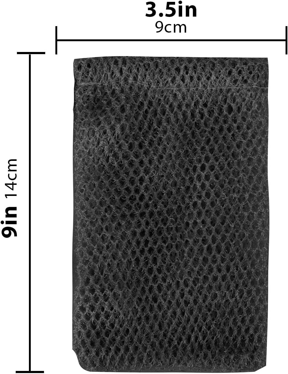 Reignsword 4 Pack Soap Saver Bag for Bar Soap, Exfoliating Mesh Soap Pouch with Drawstring Closure, Foaming and Drying Soap Bag for Shower (Black) image number 1