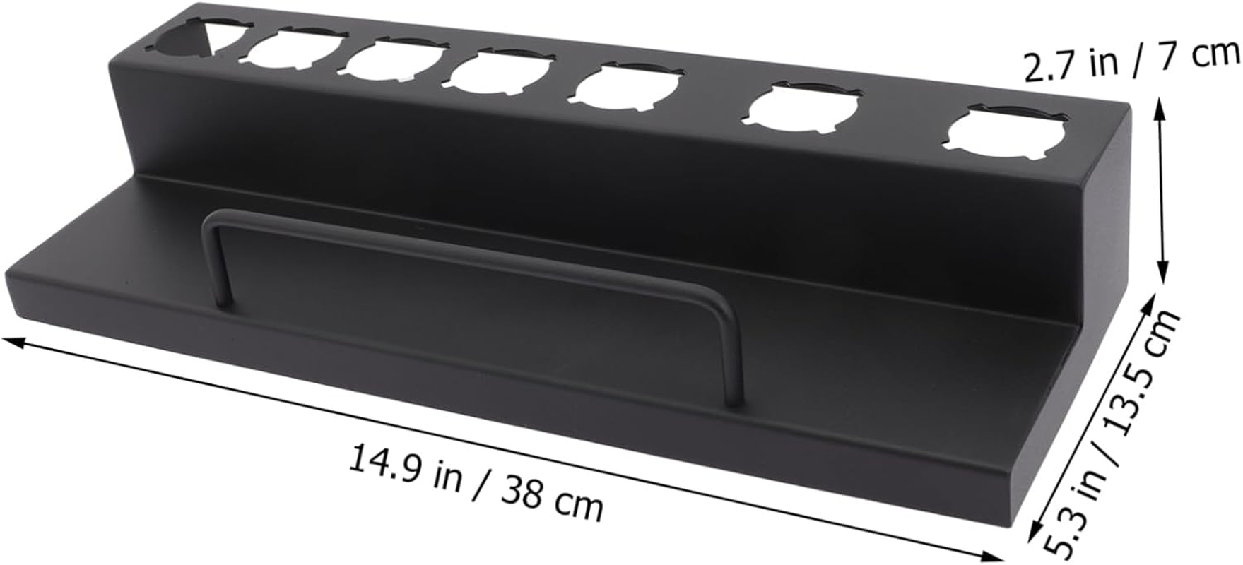 Ipetboom Bathroom Curling Iron Rack Wall-Mounted Curling Iron Support Hair Straightener Black Holder image number 1