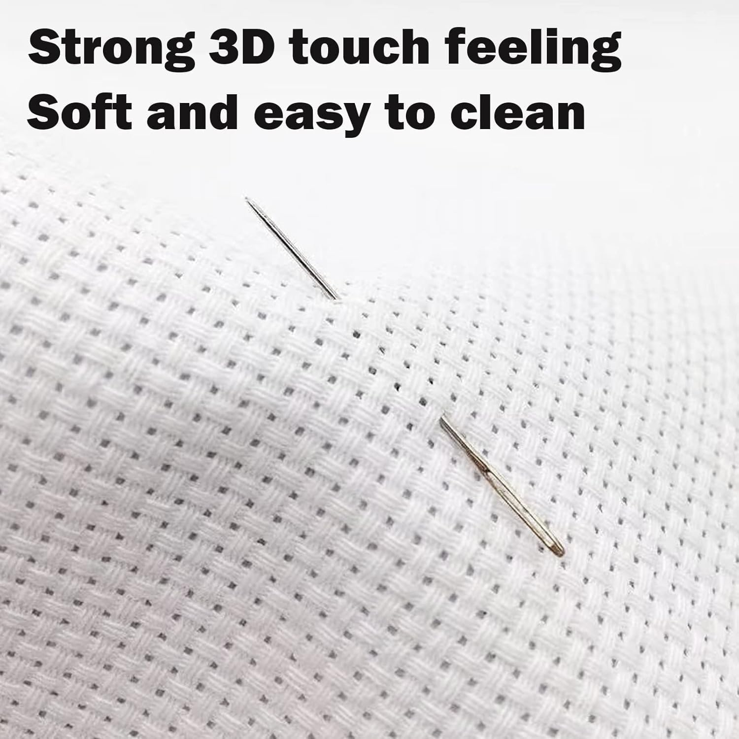 Aida Cloth 14 Count Cross Stitch Fabric White 1.5M X 1M for Craft Embroidery, 14CT White 59Inch X 39Inch image number 1