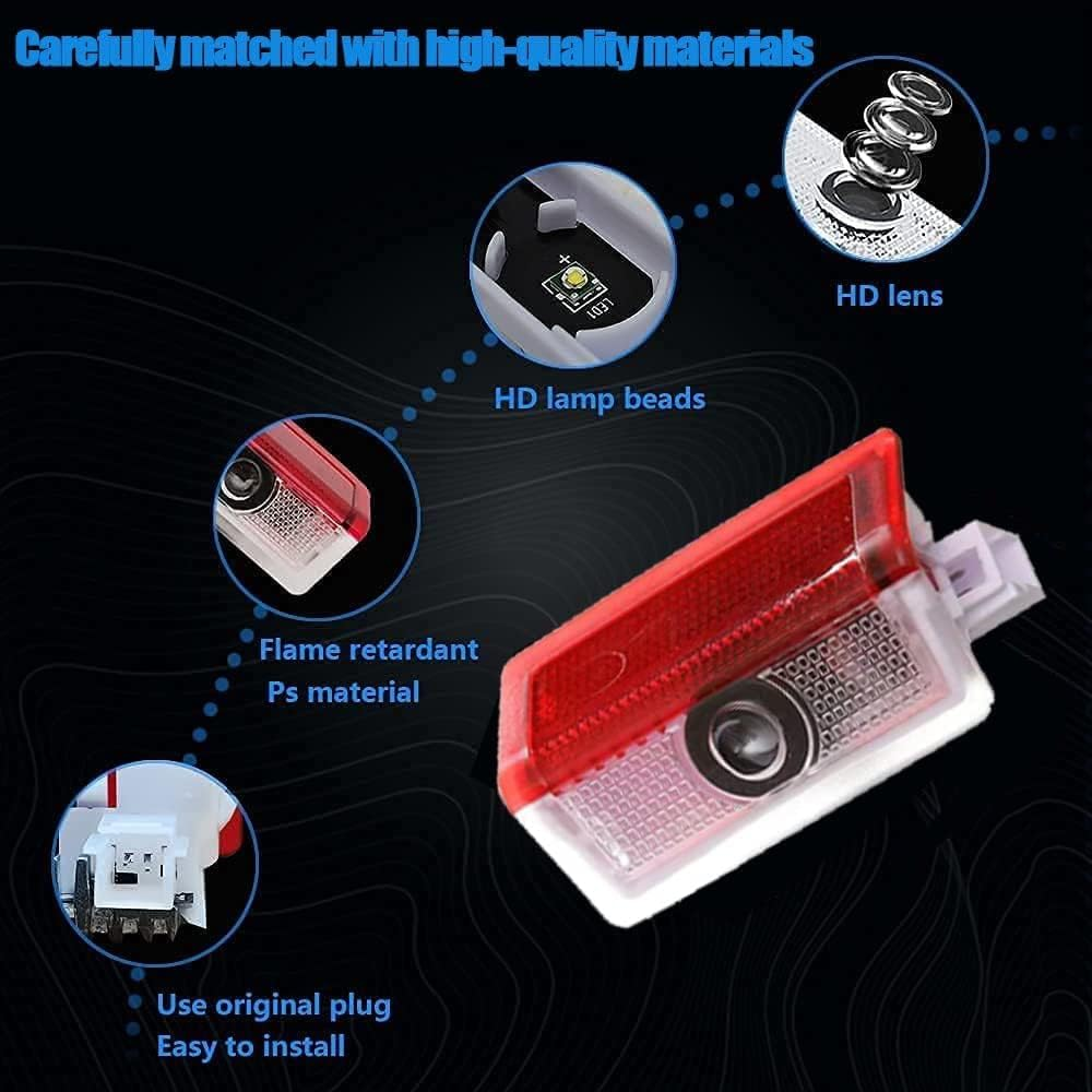 For Mercedes W176 W177 W205 S205 W212 W213 W242 W246 W247 W166 LED Projector Entry Lighting Door Logo Laser Door Light Pack of 2 (Benz-Circle)
