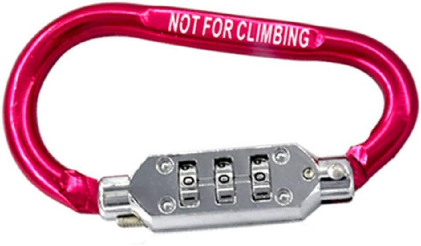 Outanaya Travel Backpack and Suitcase Carabiner Lock Combination Anti-Theft Compact 3.2 Inch Aluminum Alloy Lightweight Padlock Random Color image number 4