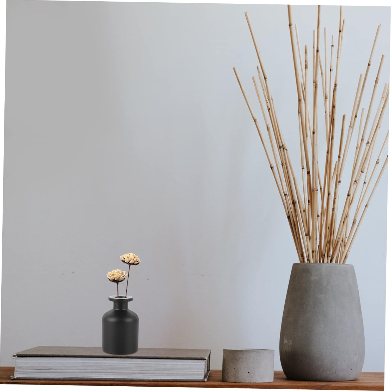 Aromatherapy Diffuser Bottle 100Ml Frosted Glass Black Matte Fragrance Release Container for Home Living Room Decor 2Pcs image number 2