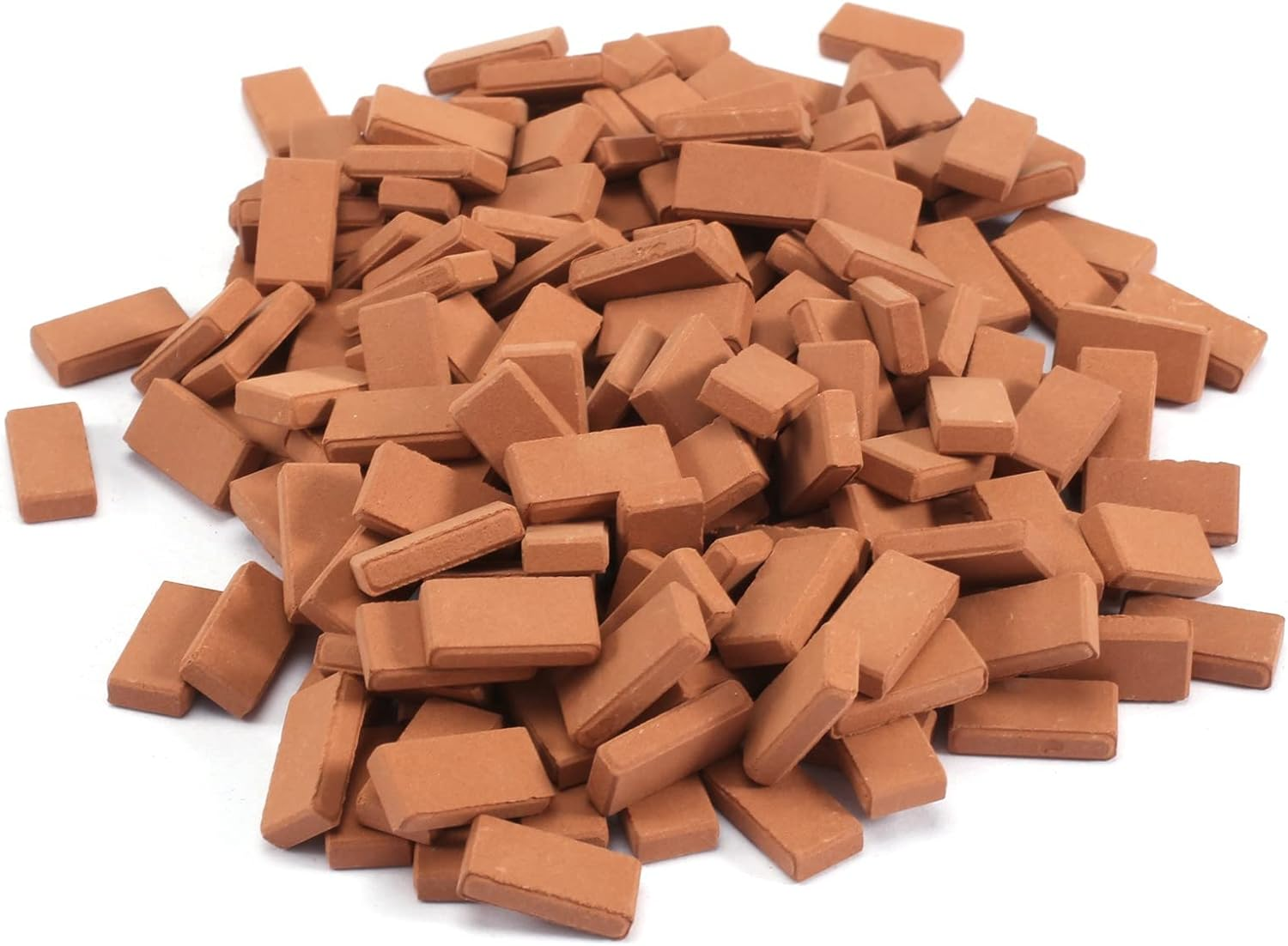 Ceahoify 200 Pieces Mini Bricks for Landscaping Miniature Bricks Brick Wall Small Bricks for Garden Parts,1/35 Scale image number 2