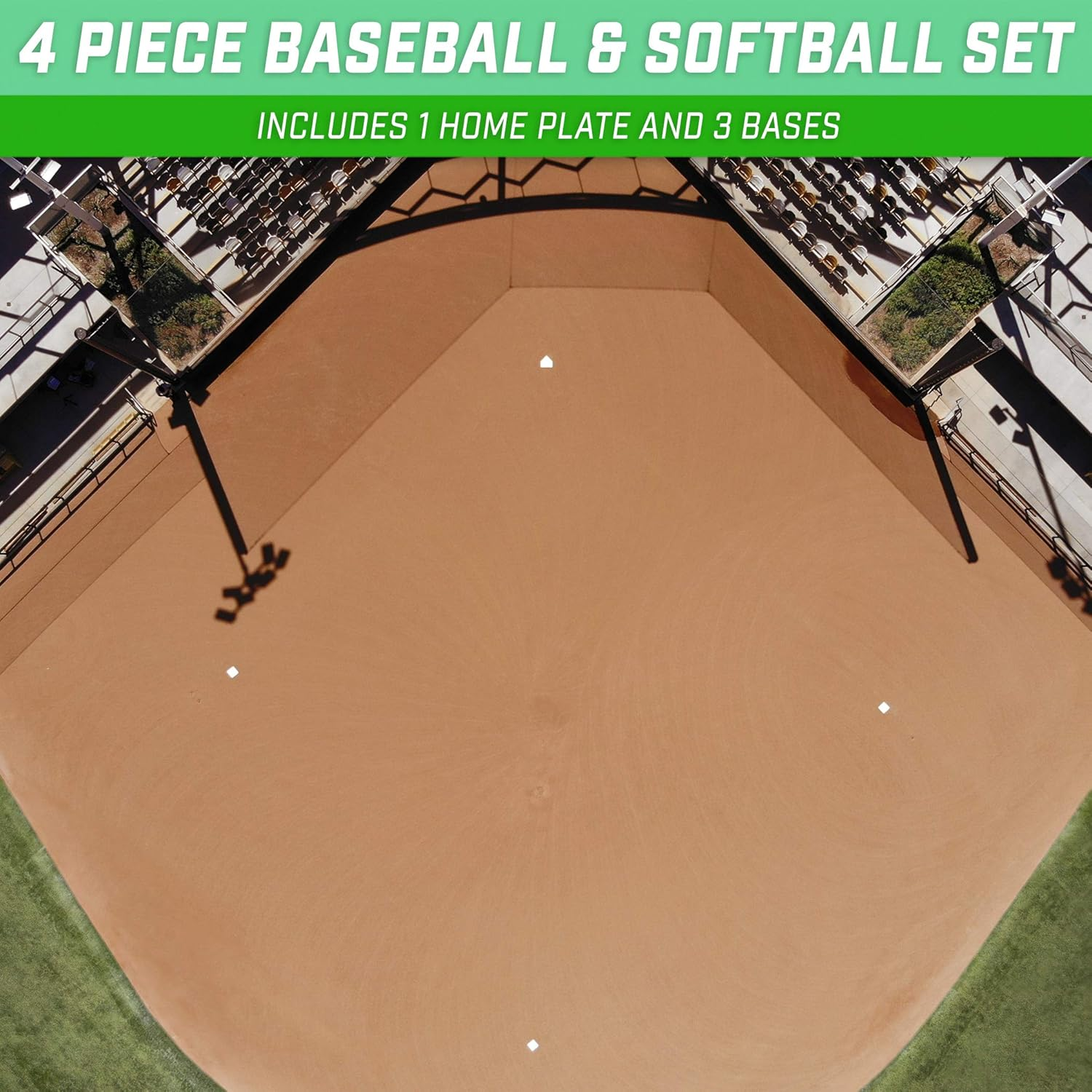 Gosports Baseball & Softball 4 Piece Premium Base Set - Heavy-Duty for Athletes image number 4
