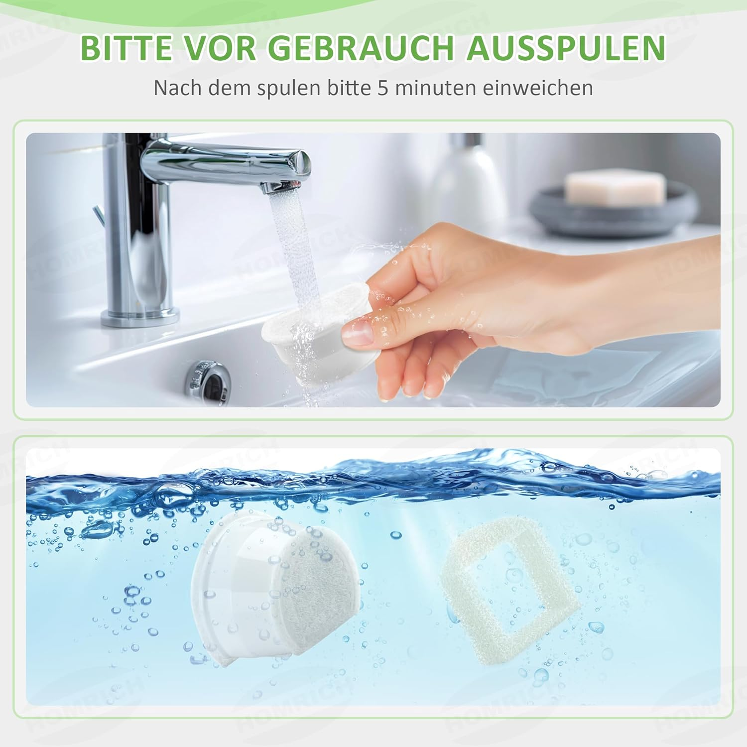 Cat Fountain Filter for Petsafe Drinkwell, 8 Pieces Replacement Filter Drinking Fountain Cats & 8 Pieces Pre Filter Foam, Cat Fountain Replacement Carbon Filter for Avalon Pagoda Gallon Sedona image number 4