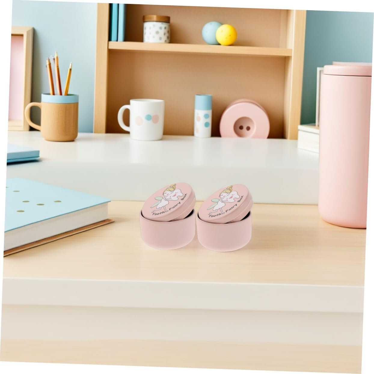 STOBAZA 2Pcs Baby Tooth Box: Tooth Keepsake Box Antique Collection Organizer Holder Keepsake Case for Kids to Keep the Childhood Memory Container for Kids to Keep the Childhood Memory image number 3