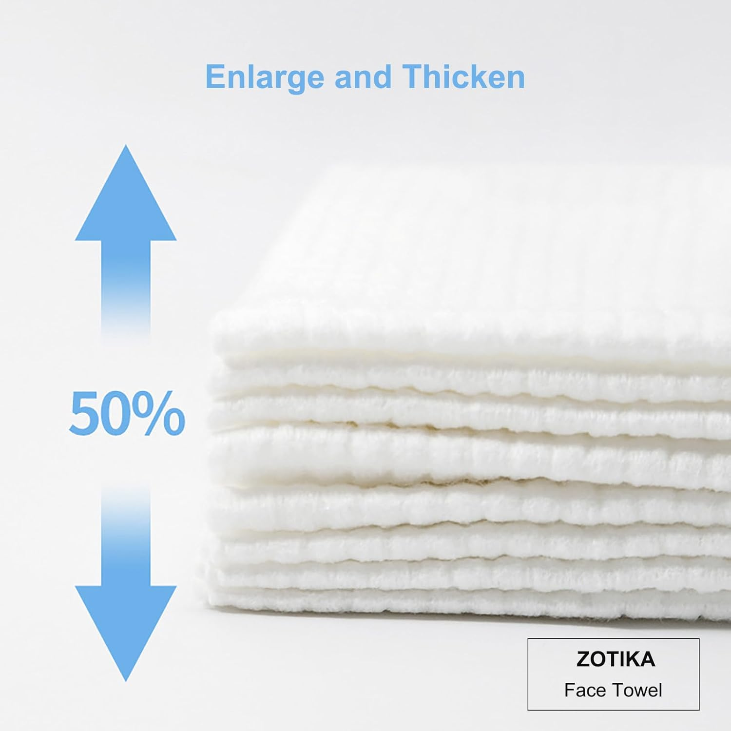 ZOTIKA Ultra Soft Dry Face Towels XL, 100% Plant Fibre, Gentle Skincare, 25 X 30 Cm, Clean Towels (3 Pack=150 Count, 25 X 30 Cm) image number 3
