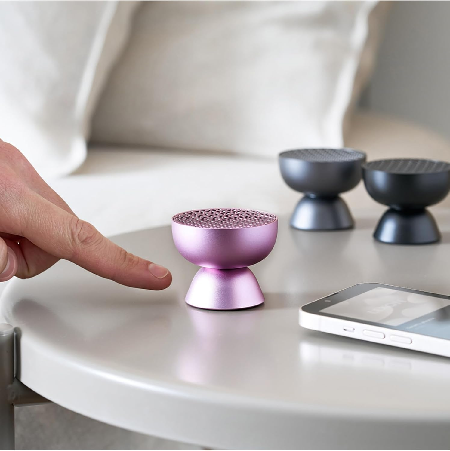 Lexon Tamo Infinitely Pairable Bluetooth Speaker, Pink