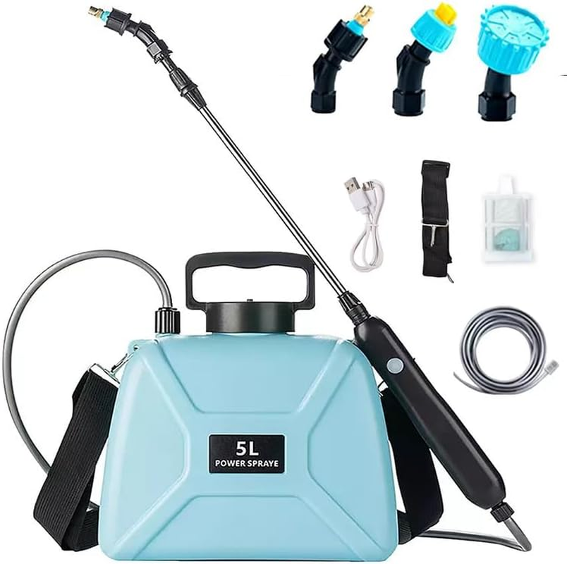 5L Electric Portable Garden Sprayer, Battery Sprayer with Adjustable Mist Nozzles, Electric Pump Sprayers in Lawn Yard and Garden,Pressure Weed Killer Sprayer image number 1