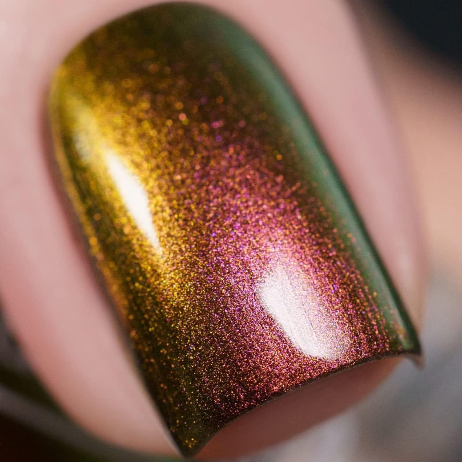 Vishine Chameleon Gel Nail Polish, Bronze Brown Holographic Glitter Polish Sparkle Shimmer Nail Art Polish Gel Polish Multicolored Nail Art DIY 16Ml #M202 image number 1