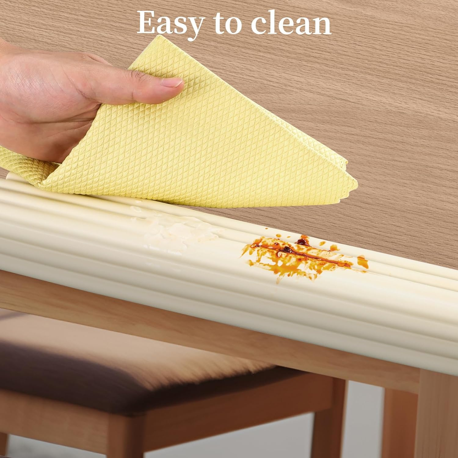 Corner Protector for Baby, Widen Edge Protector with Adhesive Backing, Baby Proofing Edge Corner Protector Self Adhesive Furniture Corner Guard Bumper for Table, Desk, Fireplace (White, 6.6Ft) image number 6