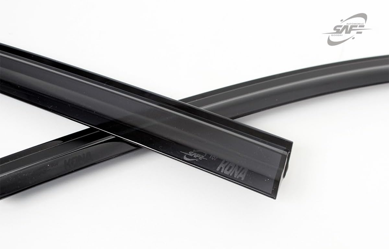 Generic Safe Compatible for Smoke Window Visor Sun Rain Vent Guard 4 Pcs Set Out Channel Visor Compatible with Hyundai Kona 2024~ image number 1