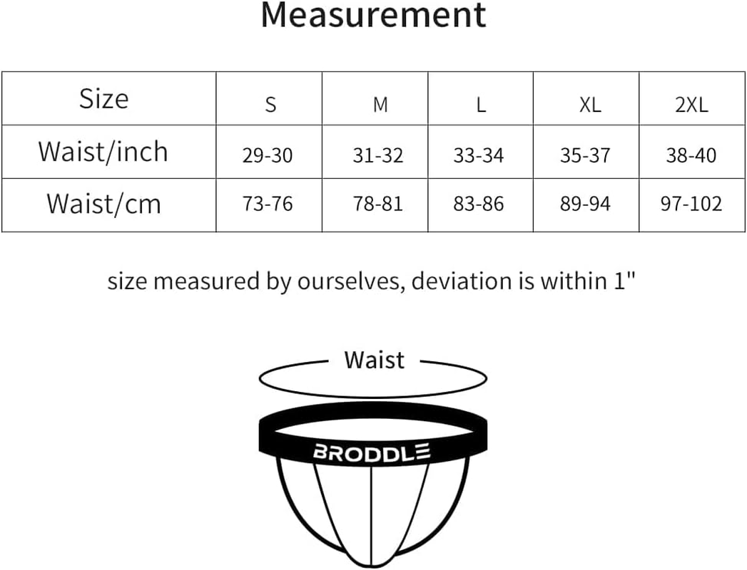 BRODDLE Men'S Jockstrap Stretchy Nylon Pouch Workout Performance Athletic Supporters for Men