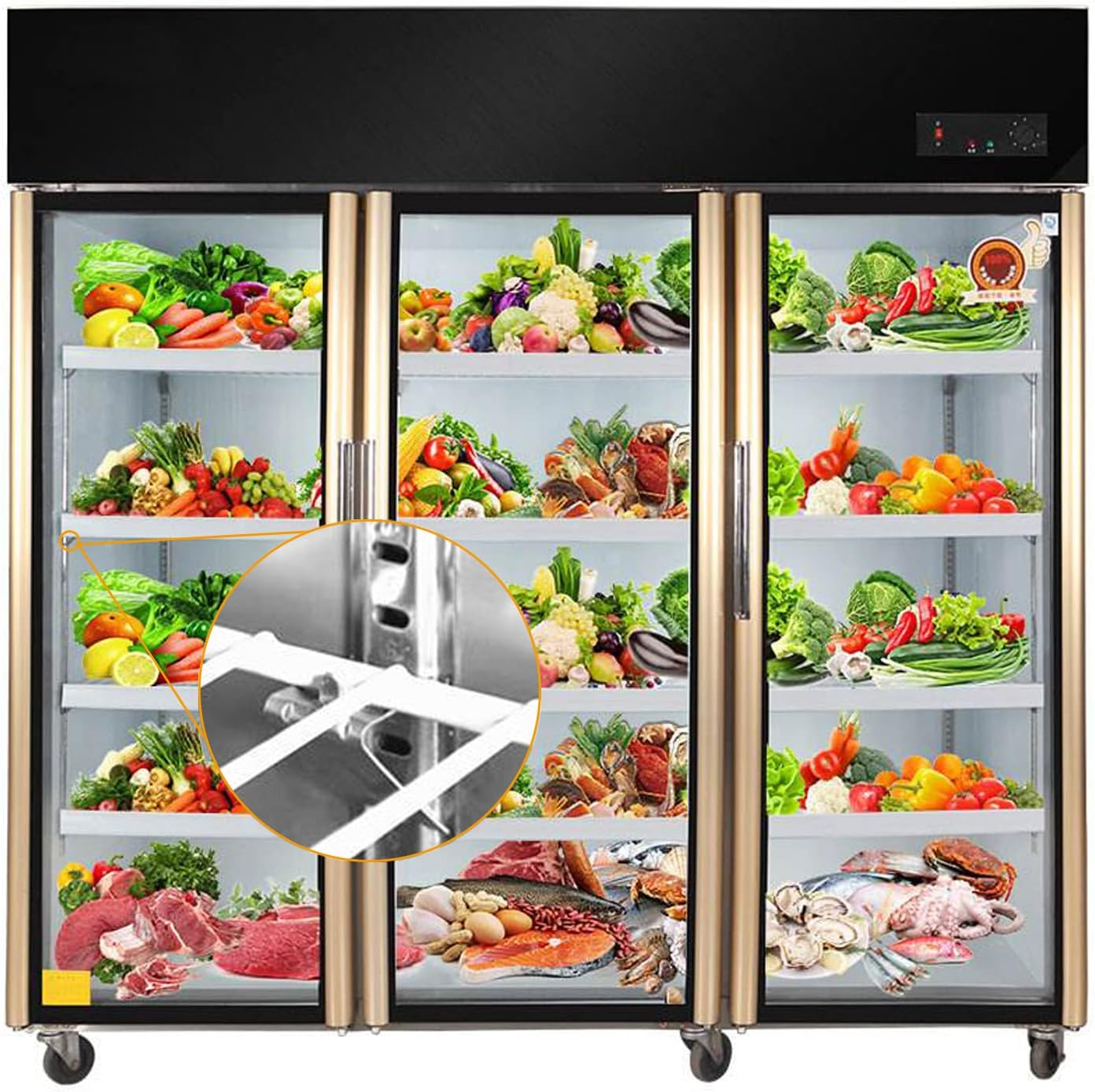 920158 Freezer Shelf Clip,Stainless Steel Shelf Clip for Refrigerator,Freezer Cooler Shelf Support,Replacement Shelf Square Buckles Clips (10) image number 4