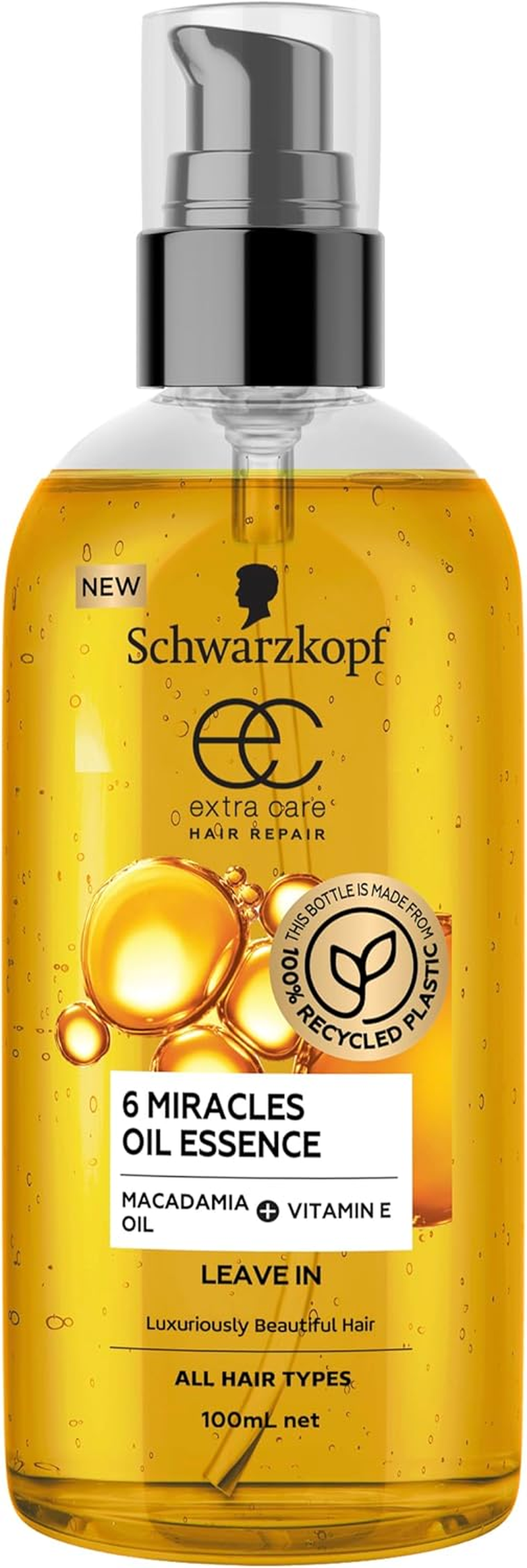 Schwarzkopf Extra Care 6 Miracles Oil Essence, Hair Oil, Deep Care & Repair, 100Ml