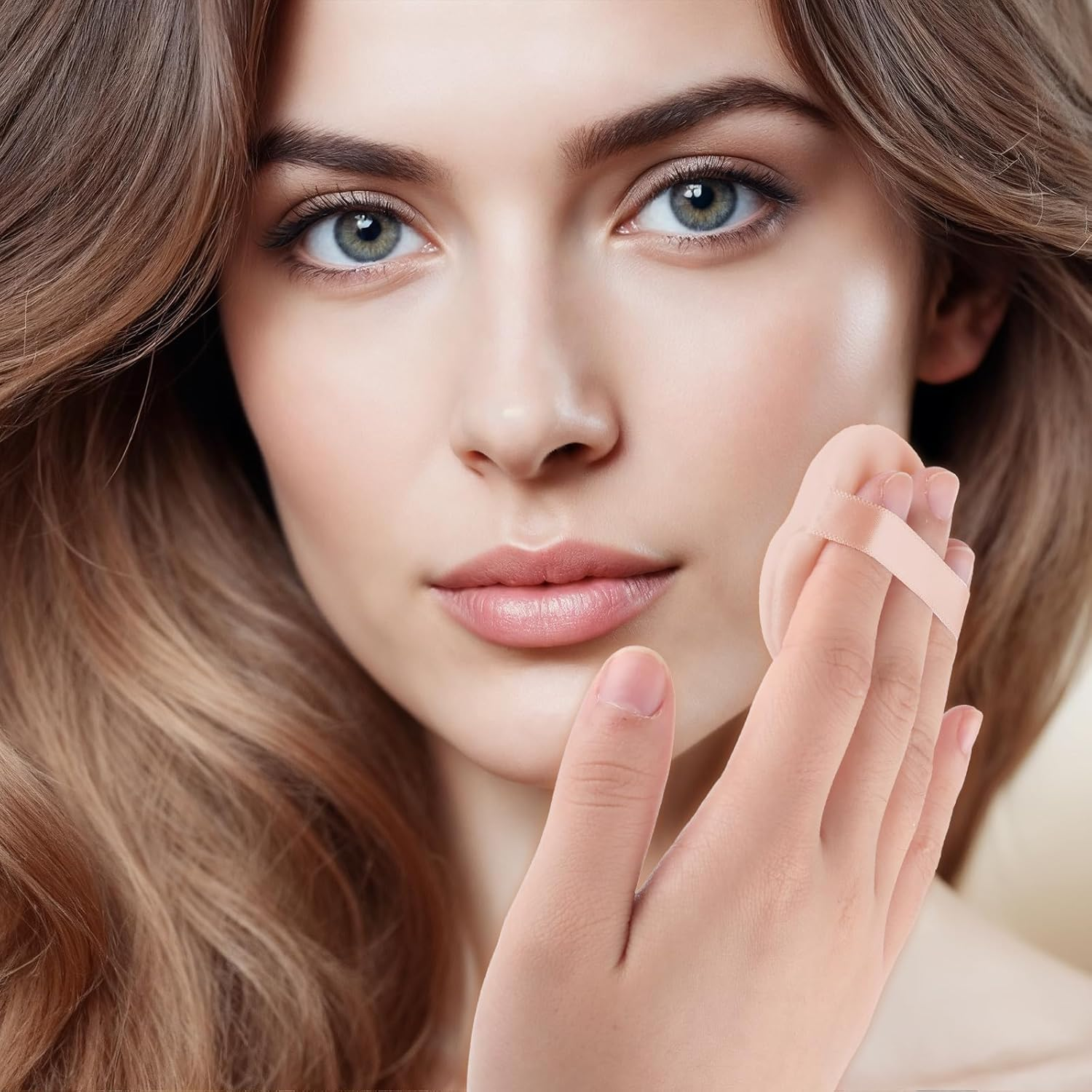 LXUEJIE Pack of 6 Loose Powder Puff round Powder Puff Makeup Cotton Powder Puff Face Sponge Cushion Puff round Velour Face Sponge for Foundation Blush Loose Setting Powder image number 5