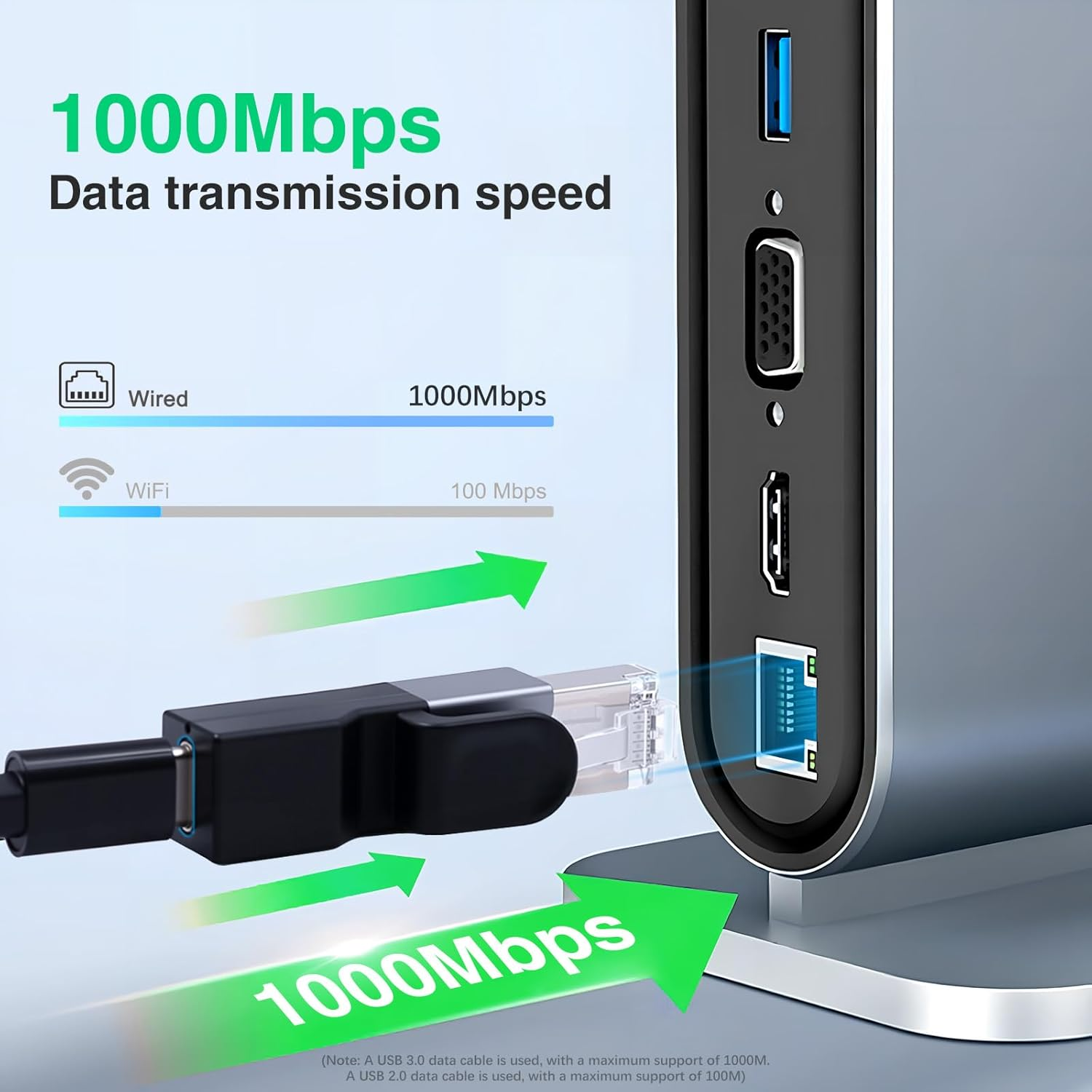 Duttek USB C to Ethernet Adapter, USB C to RJ45 Gigabit Adapter 1000Mbps, Type C Female to RJ45 Male Connector for Macbook Pro/Chromebook, Thunderbolt 3 Type C Network Dongle image number 2