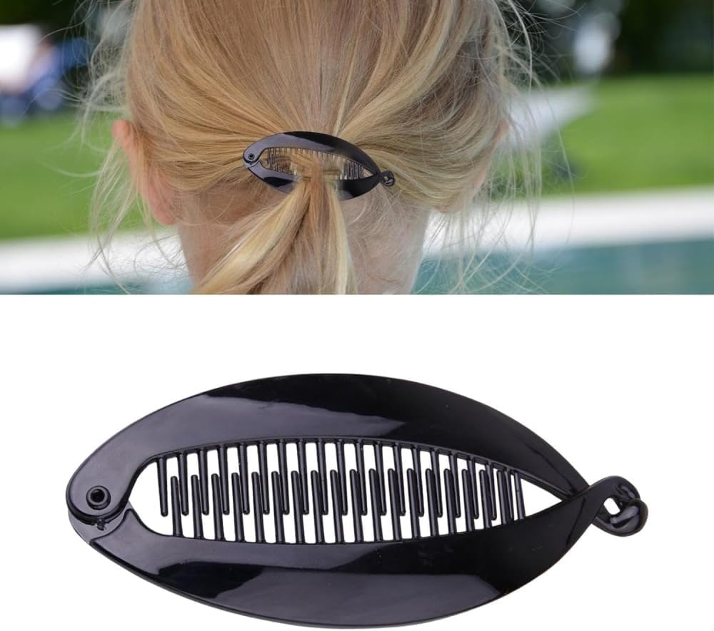 Pack of 6 Banana Clip Thin Hair, Banana Clip Hair, Banana Hair Clip, Leaf Shape Banana Hair Clip, Large, Banana Hair Clips, Women'S Hair Accessories image number 3